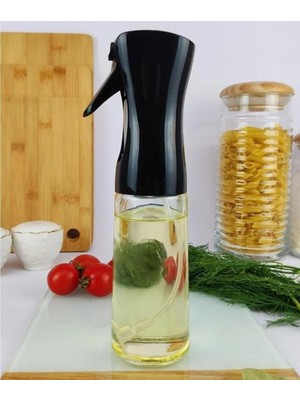 Die Grup Busstier Airfryer Için Pratik Cam Sprey Yağdanlık ve Sirke Püskürtücü (Siyah)