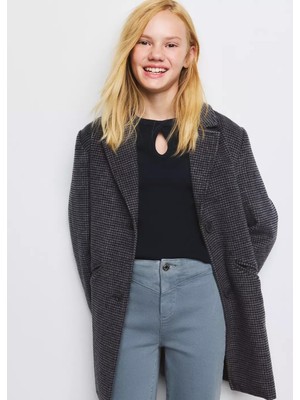 Mango Orta Bel Dikiş Detaylı Flare Jean Pantolon