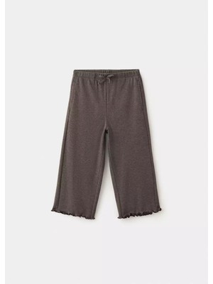 Mango Fisto Detaylı Triko Pantolon