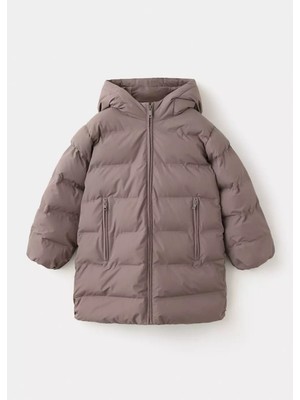 Mango Kapüşonlu Uzun Kapitone Anorak