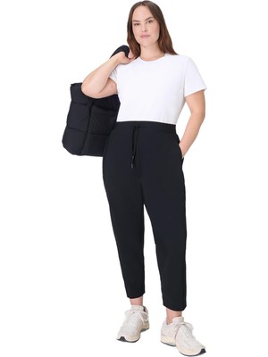 Die Grup Sweaty Betty SB5376A RE-001 Explorer 25 Trouser Yüksek Bel Normal Düz Kadın Eşofman Altı, Siyah, Xs