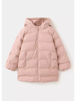 Mango Kapüşonlu Uzun Kapitone Anorak