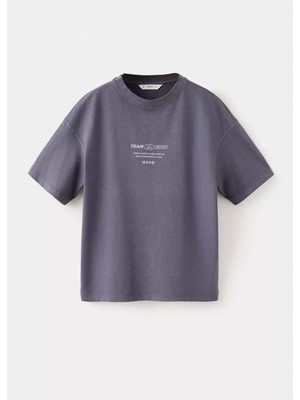 MANGO Kids Oversize garment-dyed tişört