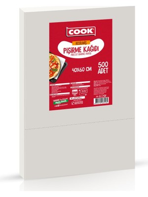 Die Grup Cook Edt Kesilmiş Beyaz Pişirme Kağıdı, 40 x 60 Cm, 500 Yaprak