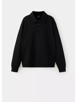 MANGO Man Regular fit polo yaka sweatshirt