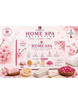 Die Grup Jl Natural Care Sakura Çiçeği) Sabun Hediyeli 4 Parçalı Doğal Cilt Bakım Seti, Kabak Lifi, Pomza Taşı, Bursa Kesesi, Kurutulmuş Gül Yaprağı (Sakura Çiçeği)