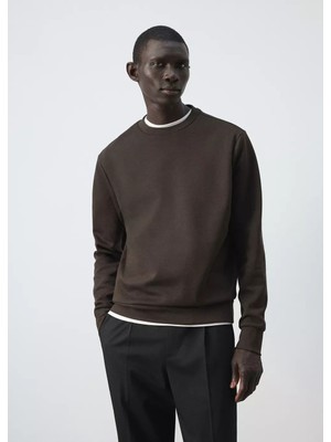 MANGO Man Regular fit pamuk karışımlı sweatshirt