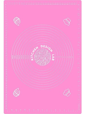 Die Grup Pembe 1 Sınıf Kaliteli Silikon Hamur Açma Matı Büyük Boy Ölçülü 45 cm x 65