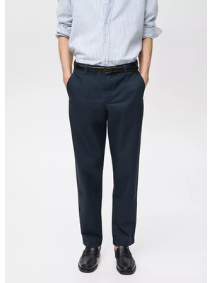 MANGO Man Poplin koton pantolon