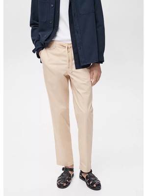 Mango Poplin Koton Pantolon