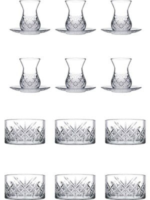 Die Grup Pasabahce Timeless 18 Parça Çay - Çerezlik Seti US02164