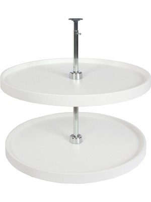 Die Grup Knape & Vogt 31,5 20 20 Yuvarlak Polimer Lazy Susan Dolap Organizer, Beyaz, 31.5-Inch By 32-Inch By 32-Inch