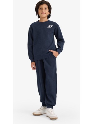 Die Grup Defacto 2'li Takım Baskılı Sweatshirt Eşofman Altı Erkek Çocuk