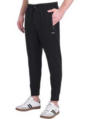 Die Grup Slazenger Onon In Erkek Fermuar Cepli Siyah Eşofman Altı