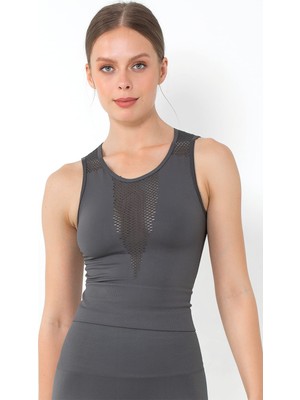 Die Grup Miofit Kadın Efficiency Dikişsiz Spor Atlet Charcoal Grey S-M