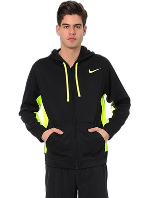 Die Grup Nike 465786 Erkek Siyah Yeşil Üst Eşofman Kapşonlu Siyah Yeşil