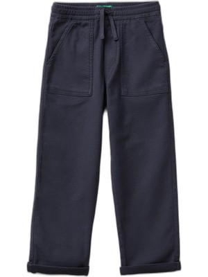 Die Grup United Colors Of Benetton Erkek Çocuk Koyu Gri Arka Cebi Logo Işlemeli Dört Cepli Jogger Pantolon, 6-7 Yaş, 225A47K0CF03T, Koyu Gri, Erkek Çocuk