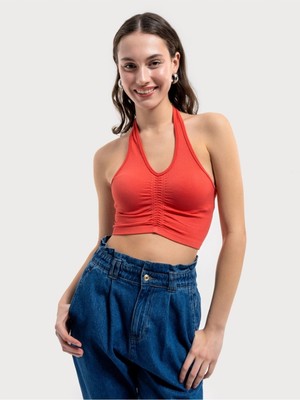 Die Grup Loft Fitted Kadın Top,mercan Xs