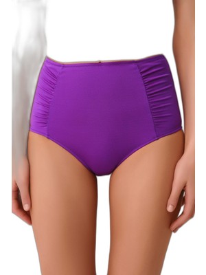 Die Grup Suwen Yüksek Bel Pileli Bikini Alt