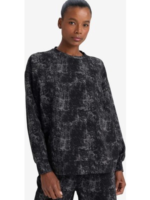 Die Grup Defacto Oversize Geniş Kalıp Bisiklet Yaka Sporcu Sweatshirt G7102AX25WN