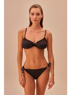 Die Grup Suwen Line Lurex Ince Bağcıklı Bikini Alt