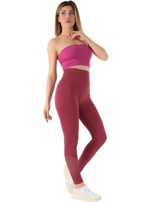 Die Grup Doremi Seamless Yüksel Bel Spor Tayt Fuşya S-M