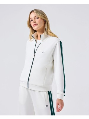Die Grup Ellesse 6SF1001-OF Kadın Fermuarlı Sweat - Kırık Beyaz