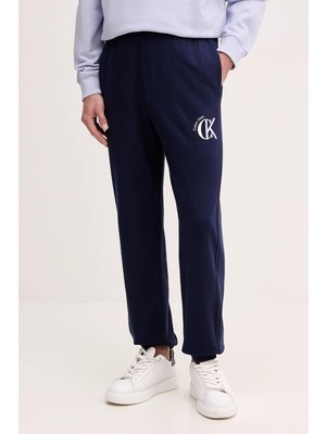 Die Grup Erkek Regular Fit Beli ve Paçası LASTIKLI%100 Pamuklu Lacivert Eşofman Altı LV04RE256G-WFW