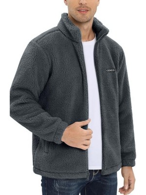 Die Grup Oversize Peluş Sweatshirt Erkek Polar Sweatshirt Erkek Sweatshirt Oversıze-Peluss (Füme,xl)