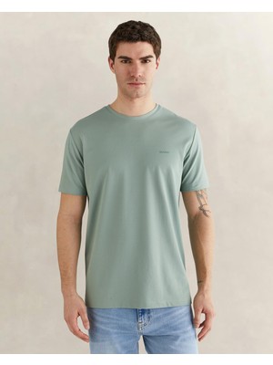 Die Grup Gant Erkek Yeşil Kısa Kollu T-Shirt