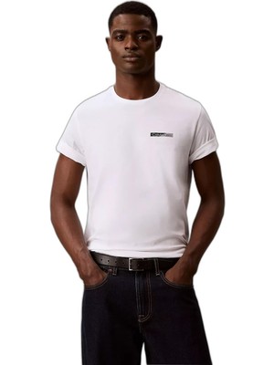 Die Grup Erkek Normal Kesim Yuvarlak Yakalı Pamuklu Arkası Logo Baskılı Kısa Kollu Beyaz T-Shirt LV04LG810G-YAF