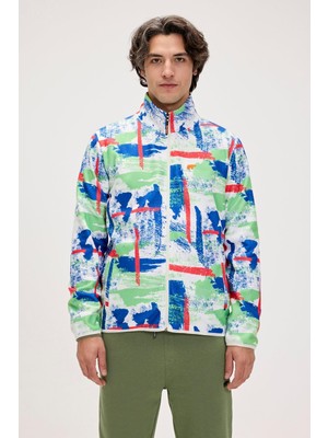 Die Grup Bad Bear Full Zip Drew Polar Erkek Dik Yaka Ceket, Çok Renkli, L