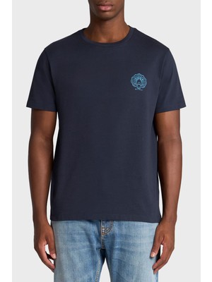 Die Grup Etro% 100 Pamuk Regular Fit Logo Baskılı T Shirt Erkek T Shirt MRMA0002 AK604 B3681