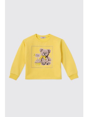 Die Grup Panço Kız Bebek Sarı Sweatshirt