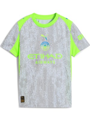 Die Grup Puma Unisex Çocuk Mcfc 3rd Replica Jr Forma Cool Weather-Pro Green 9-10 Yaş