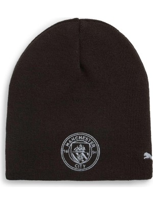 Die Grup Puma Unisex Yetişkin Mcfc Reversible Beanie Şapka Puma Black-Puma Silver Tek Beden