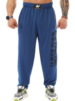 Die Grup Bıg Sam Sportswear Company Erkek Cepli Bol Eşofman Altı, Oldschool Bol Kesim Spor Salonu Pantolonu, Saks, Xl