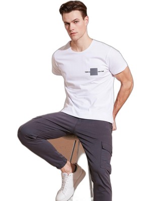 Die Grup Buratti Bisiklet Yaka Pamuklu Slim Fit T Shirt Erkek T Shirt 541THERE