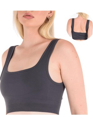 Die Grup Leepsy Form Bralet - Seamless Sporcu Bralet - Gri - M