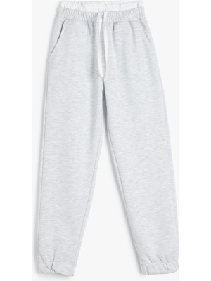 Die Grup Koton Basic Jogger Eşofman Altı Beli Lastikli Çift Bel Detaylı Şardonlu