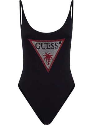 Die Grup Guess One Piece Logolu Ip Askılı Mayo E4GJ03MC040 Bayan Mayo E4GJ03 MC040 Jblk