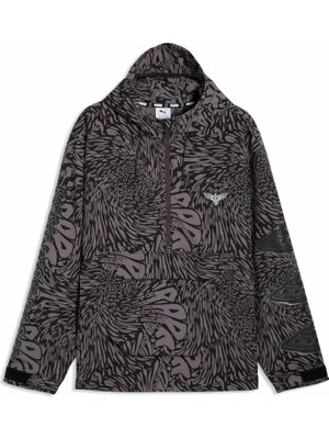 Die Grup Puma Melo World Rüzgarlık, L, 634631, Crystal Black-Aop, Erkek