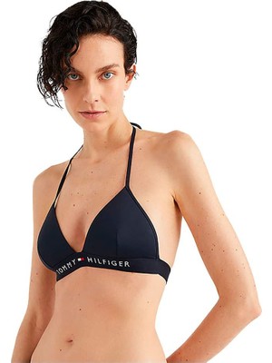 Die Grup Tommy Hilfiger Triangle Fixed Foam Kadın Bikini Üstü Desert Sky Xs