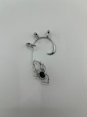 AG23 Tasarım Örümcek Sağ Kulak Rave Techno Tekno Earcuff Küpe