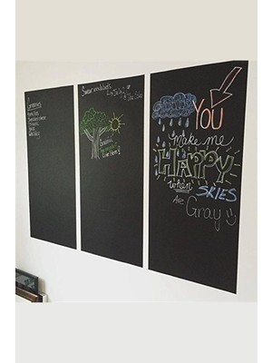 Die Grup Kara Tahta Kendinden Yapışkanlı Kağıt Tebeşir Sticker 45 x 200 cm