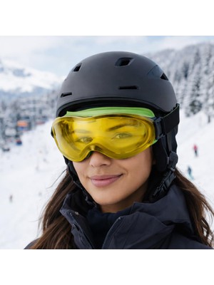 Die Grup Bellasimo Kayak Snowboard Gözlüğü Buğulanmaz Değiştirilebilir Sarı Camlı Antifog Kar Gözlük