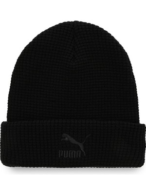 Die Grup Puma Erkek/unisex Classics Mid Fit Beanie-Puma Black Beanies Adult