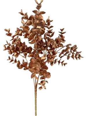 Nettenevime Yapay Çiçek Bakır Bronz Renk Okaliptus Şimşir Demeti Garnitür Aradal Dekoratif Yapay Bitki 35CM