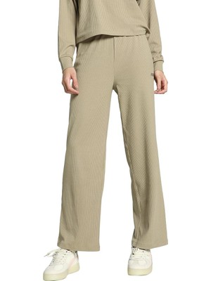 Die Grup Puma Kadın Ess Elevated Straight Pants-Oak Branch Knitted Pants Xs