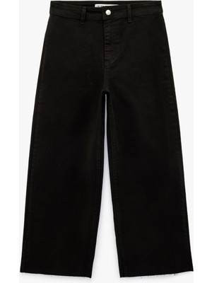 Die Grup Cepli Rahat Kalıp Kesik Paça Yüksek Bel Jean Pantolon - Culoette Jean